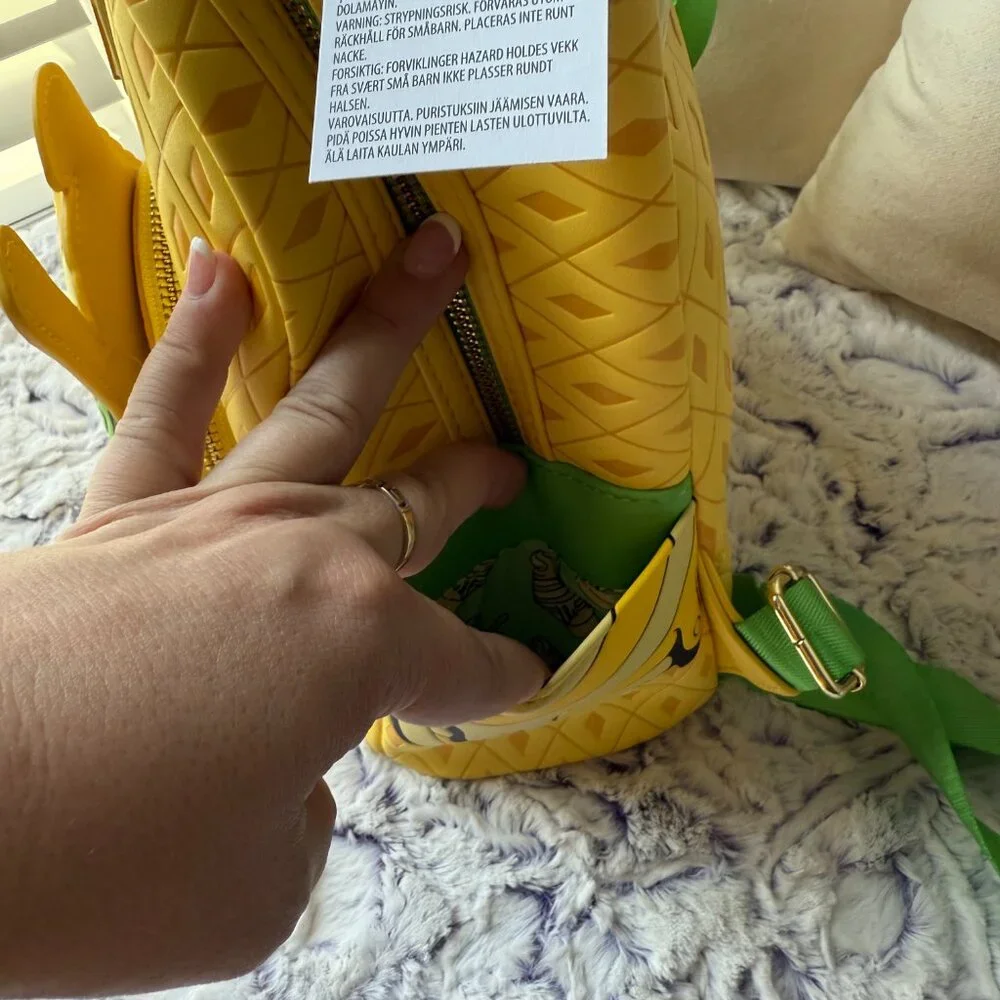 DISNEY PARKS - Loungefly DISNEY EATS Yellow Dole Whip Mini Backpack - Picture 4 of 7